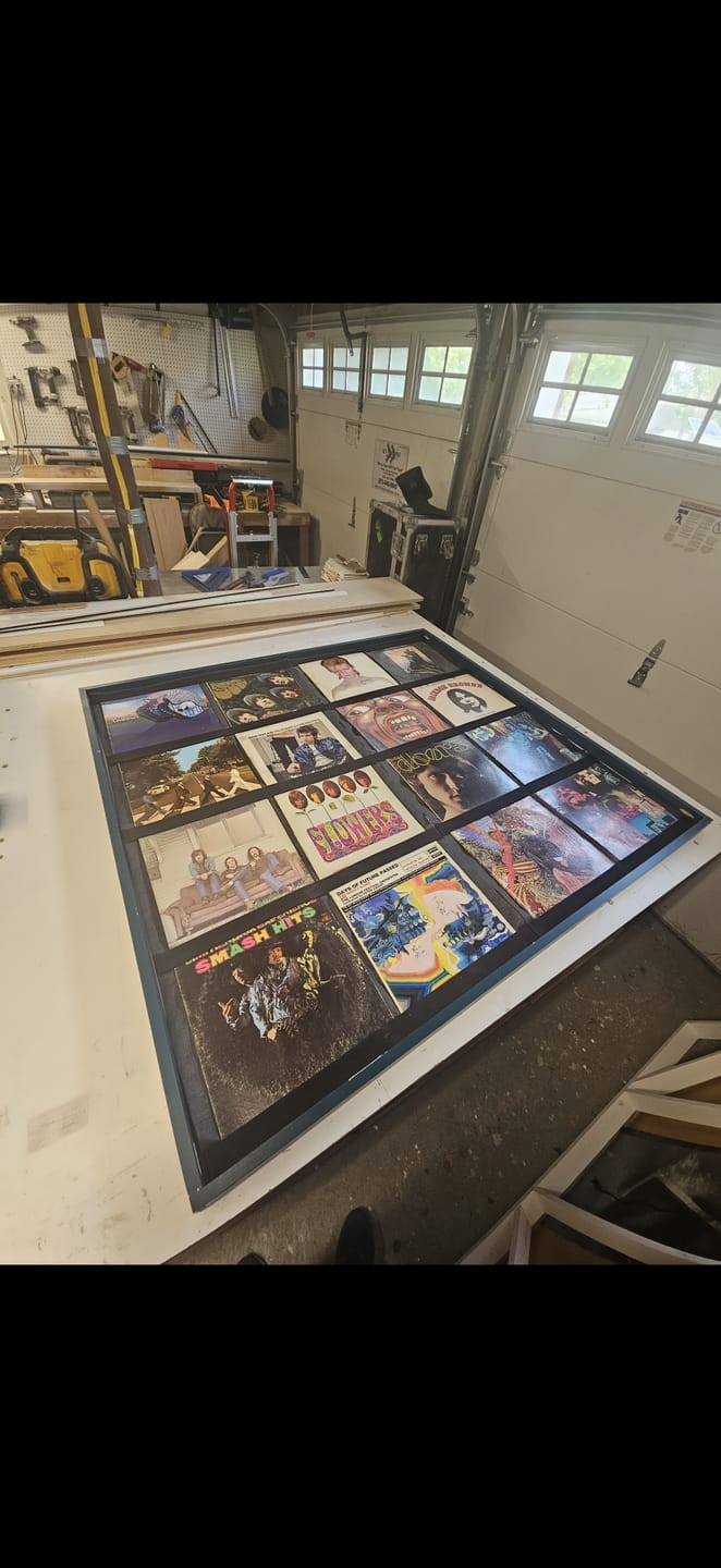 Customer photo review of 12" Vinyl Record Display Frame - LP Wall Storage