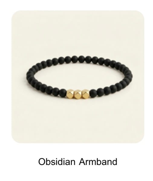 Customer photo review of Obsidian Armband