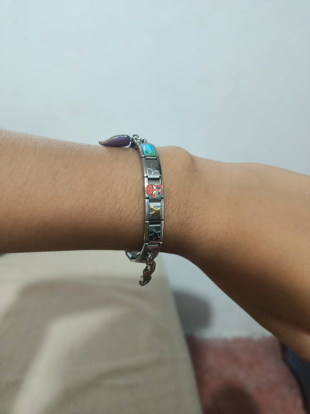 Customer photo review of Pulsera Estrellas Italiana para Charms