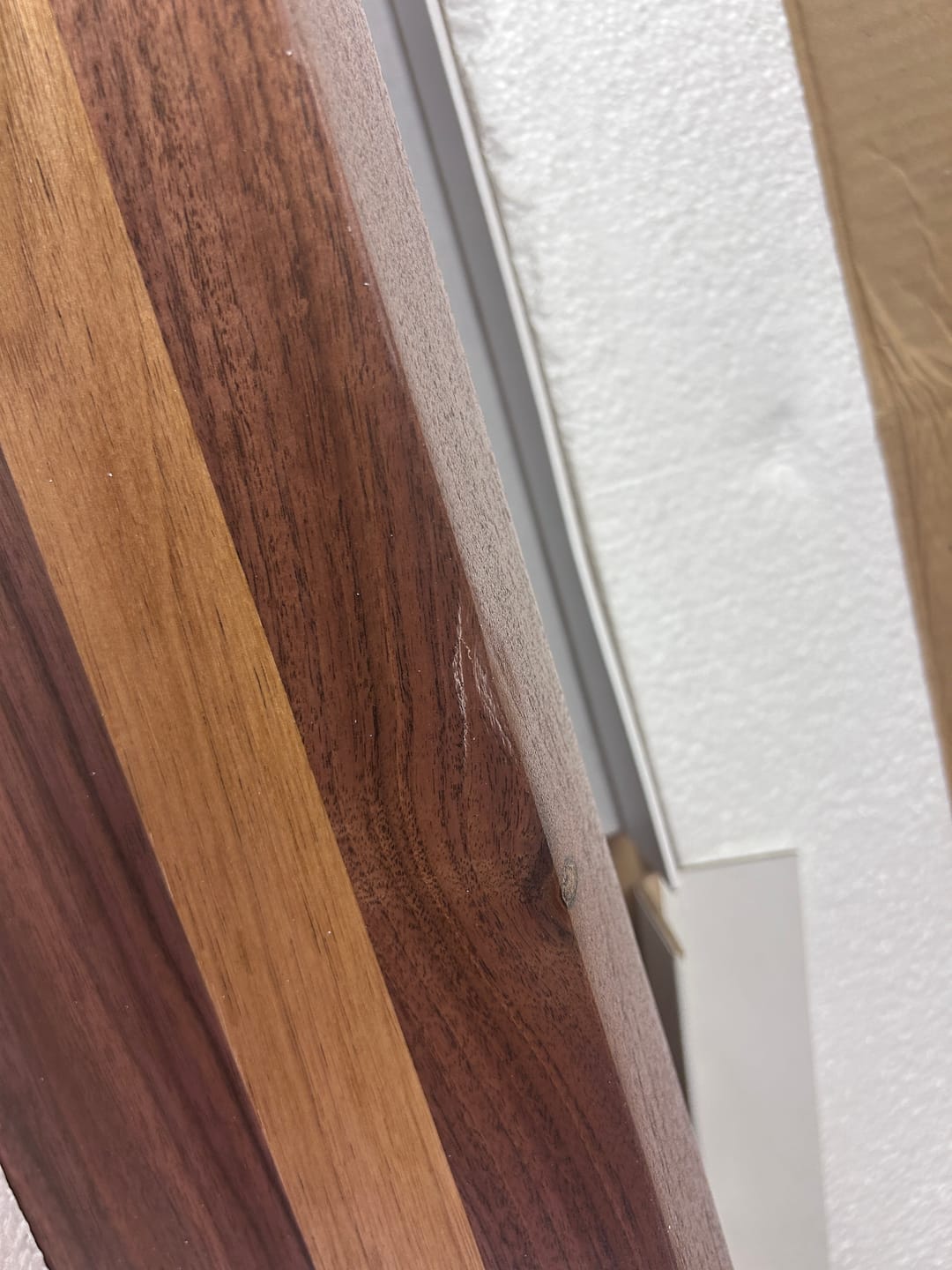 Customer photo review of Walnut Floating Shelves