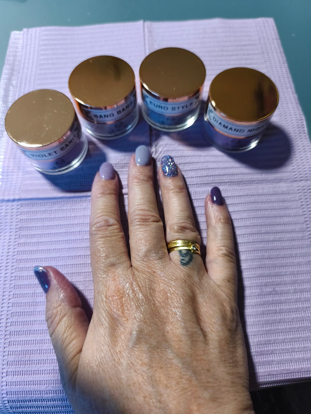 Customer photo review of Soft Lila Dipping Powder