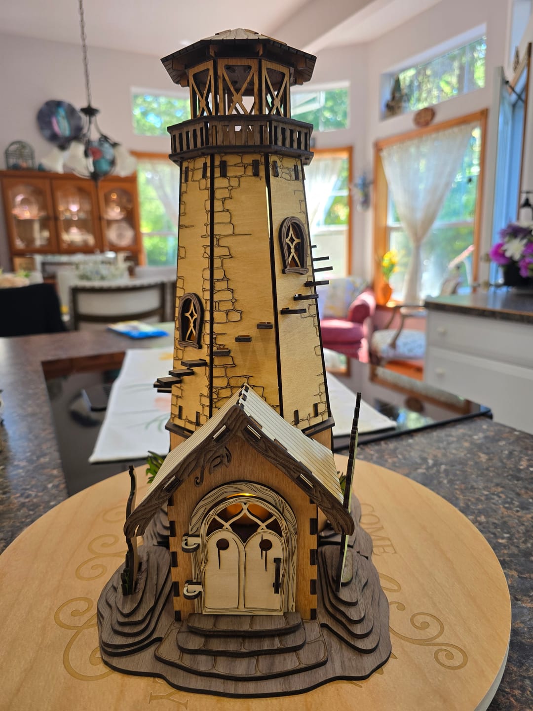 Customer photo review of Lighthouse Candle Holder SVG Laser Cut File