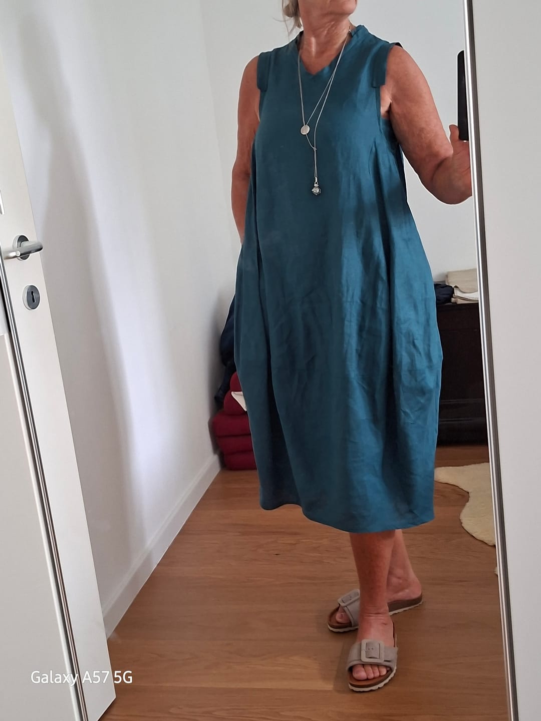 Customer photo review of Summer linen midi dress