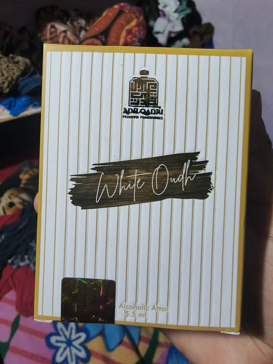 Customer photo review of White Oudh Luxury Attar Perfume