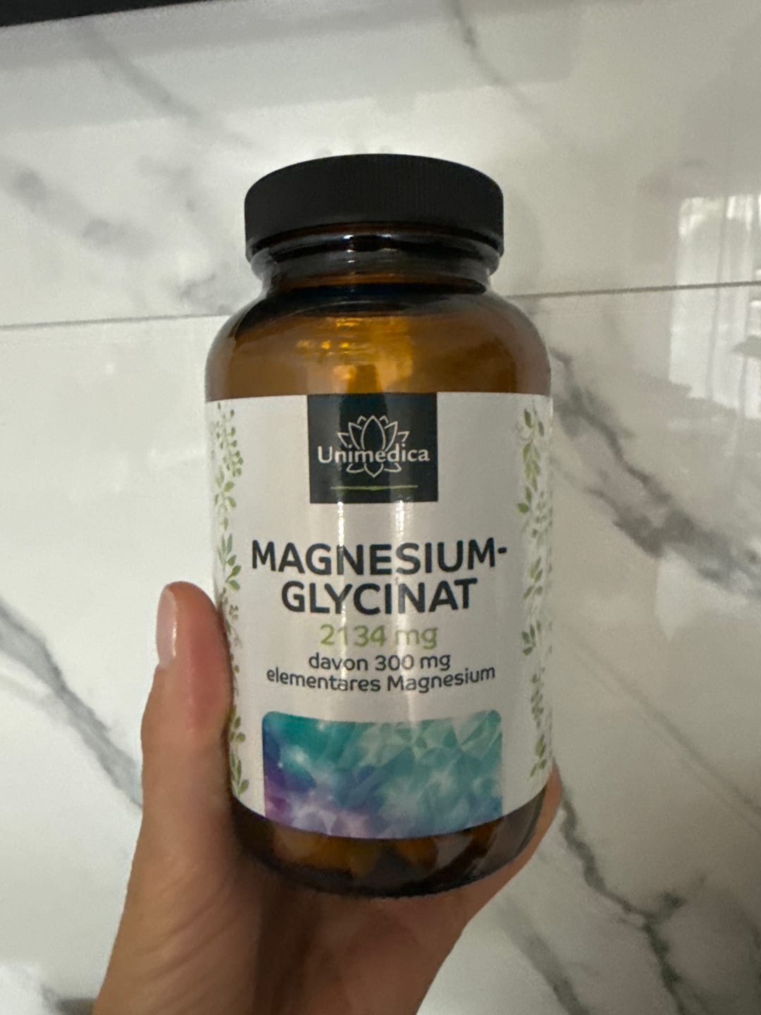 Customer photo review of Magnesiumglycinat - 300 mg elementares Magnesium pro Tagesdosis (3 Kapseln) - 180 Kapseln