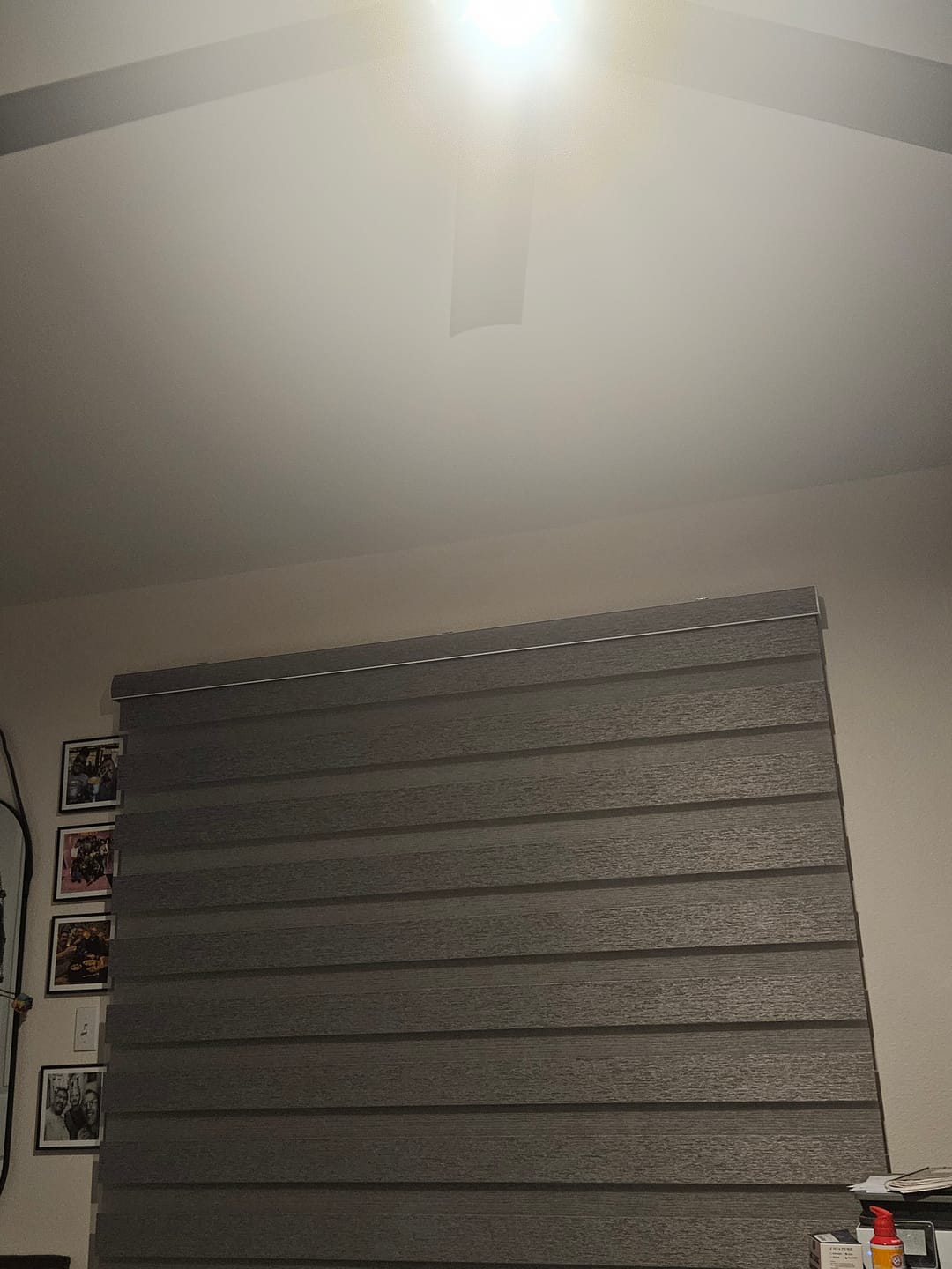Customer photo review of SmartWings Motorized Zebra Shades 85% Blackout 95mm Ingrid