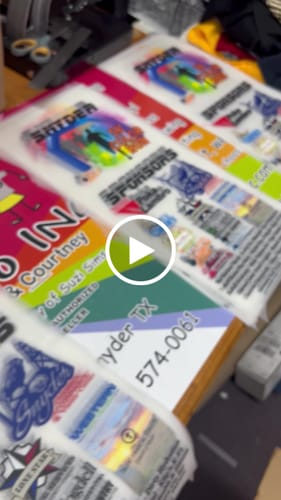 Customer video review of DTF Transfers Upload Your Gang Sheet