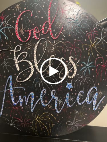 Customer video review of Unfinished Wood God Bless America Door Sign Kit | Wood Craft Cutouts | 1/4" Thick |