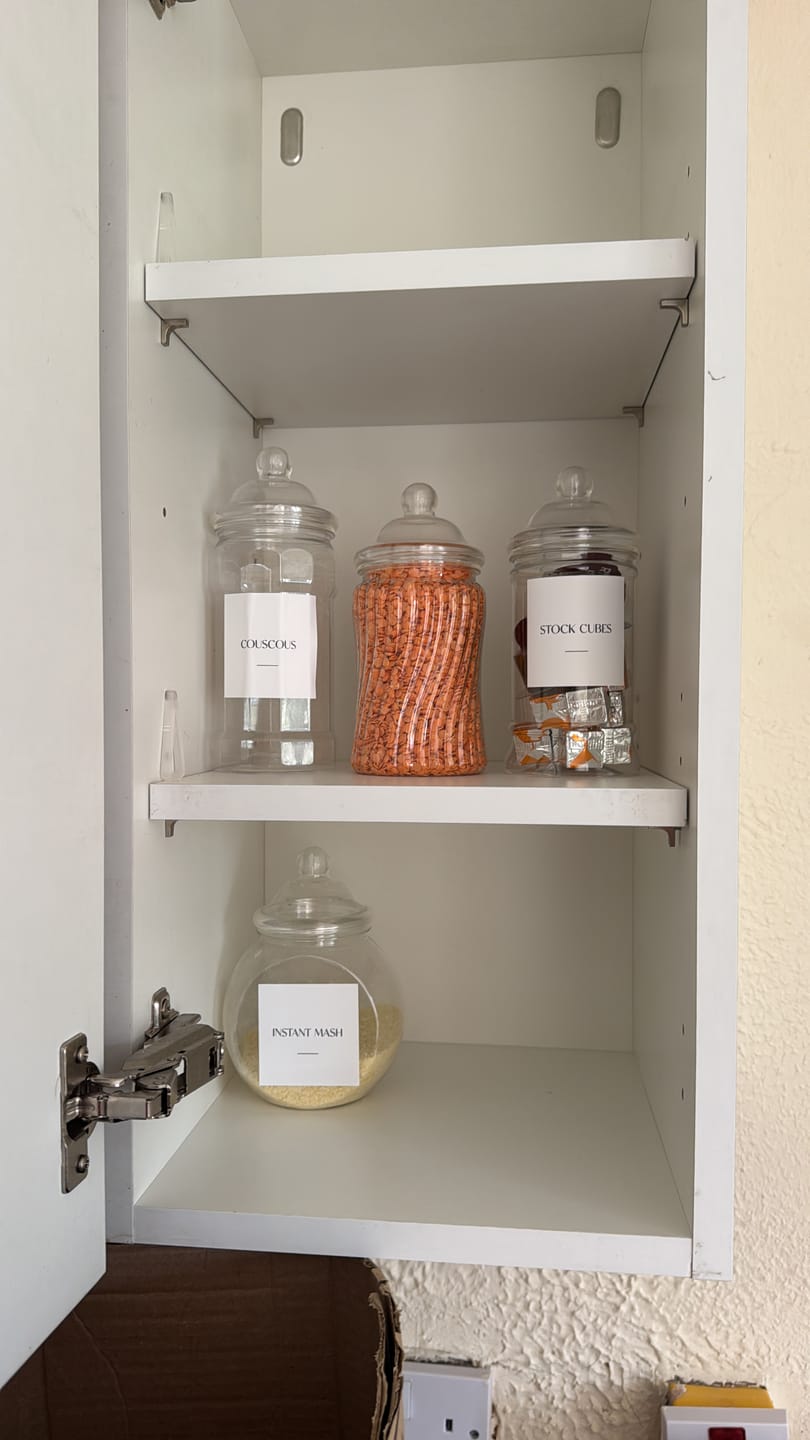 Customer photo review of Create your own labels! Classic Personalised White Pantry Labels 6 CM x 6 CM