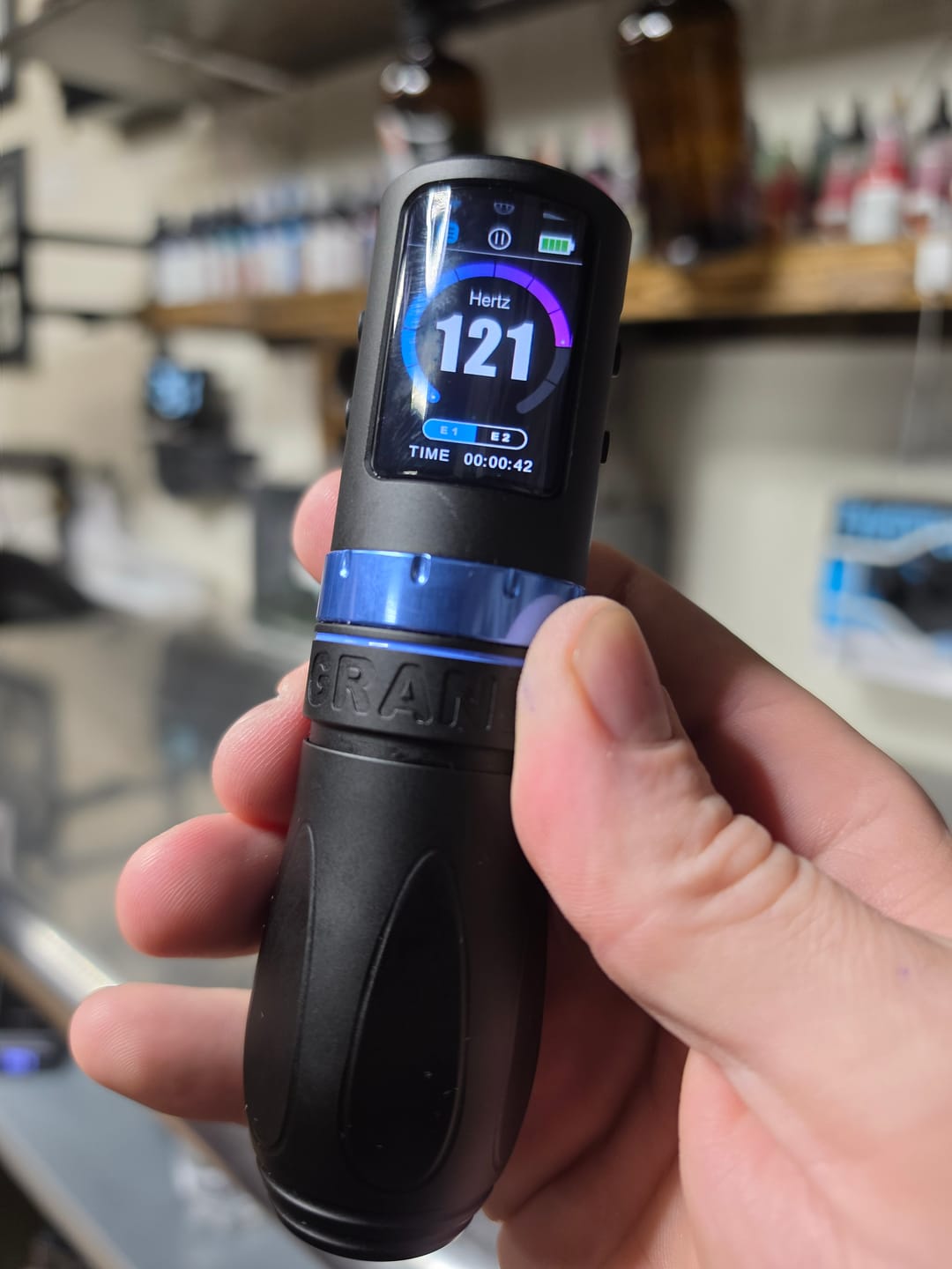 Customer photo review of EMALLA Grand G5 Pro Wireless Tattoo Pen Machine 2.4-4.2MM Strokes (Black)
