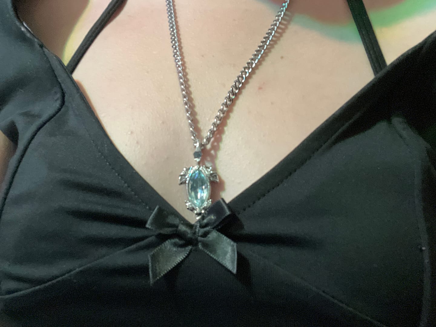 Customer photo review of BIRTHSTONE PENDANT