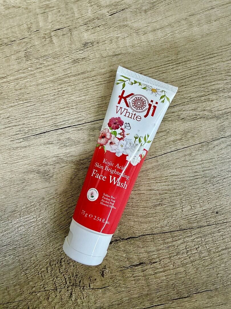 Customer photo review of Kojic Acid Skin Brightening Face Wash
