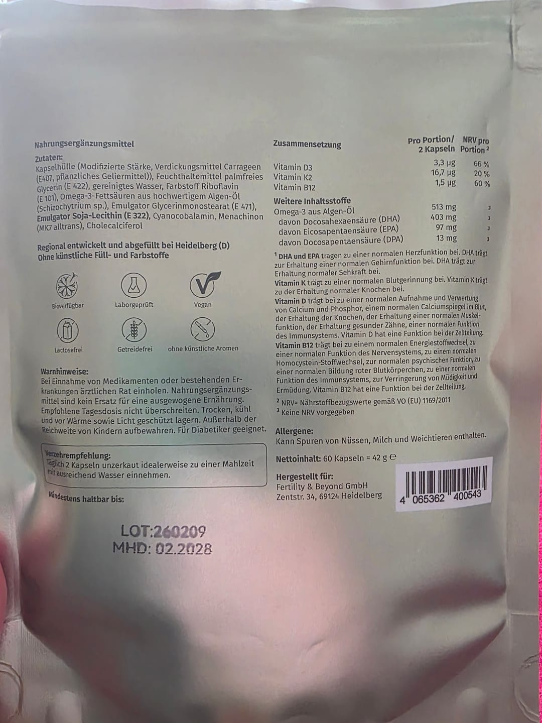 Customer photo review of Omega-3-Komplex