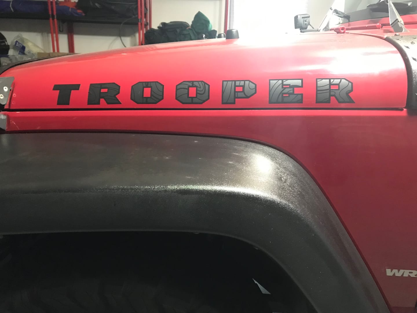 Customer photo review of Premium Black Topo Hood Lettering | Set of 2