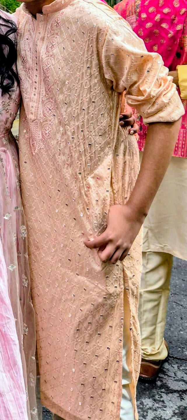 Customer photo review of Light Peach Fancy Kurta