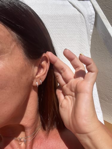 Customer photo review of Pendientes Triple Aros