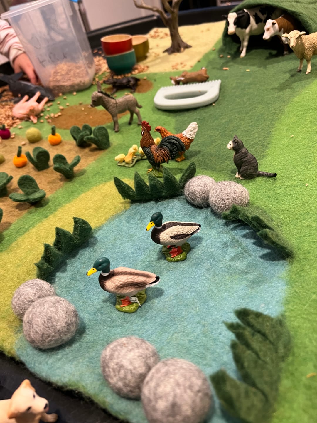 Customer photo review of Large Farm Play Mat Playscape