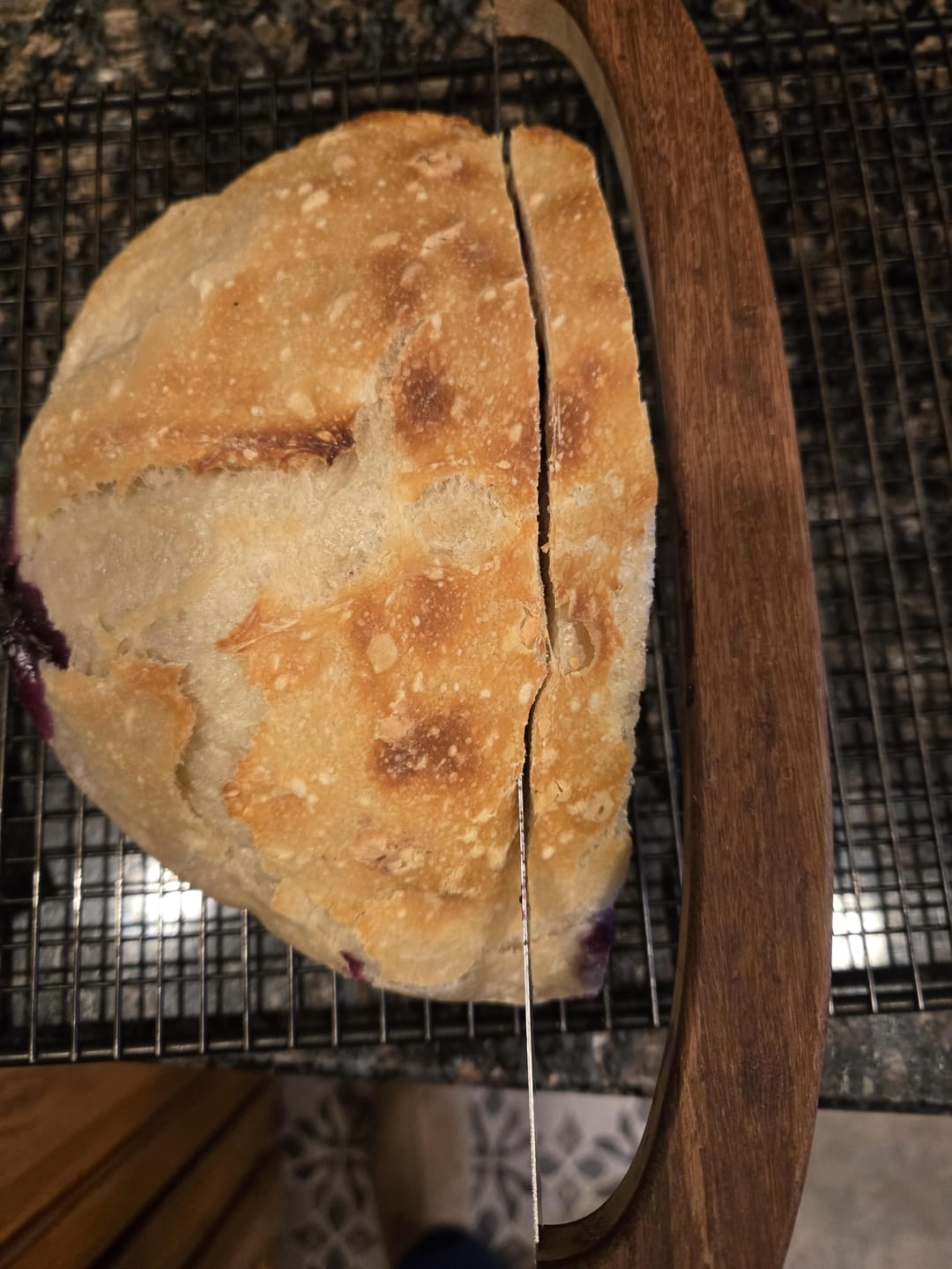 Customer photo review of Sourdough Bread Knife — Engraved Artisan Slicing Knife