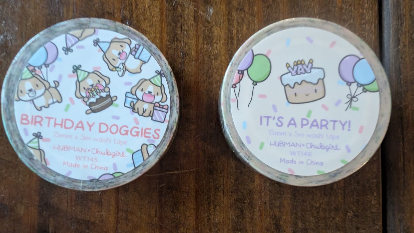 Customer photo review of Happy Birthday Washi Tape (Set of 2)