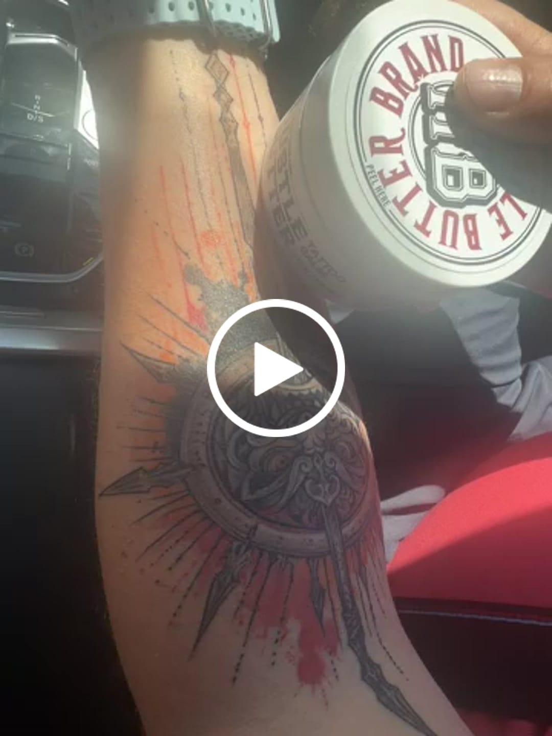 Customer video review of Hustle Butter Deluxe® Tub "The Ones" Organic Tattoo Care 30ml (1oz)
