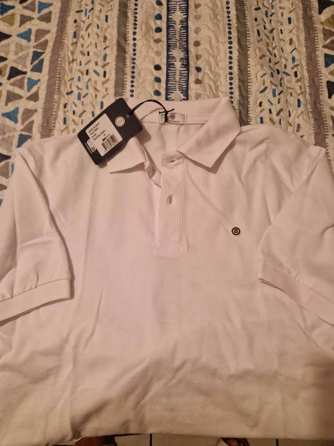 Customer photo review of Polo manches courtes en coton maille piquée Lucas blanc