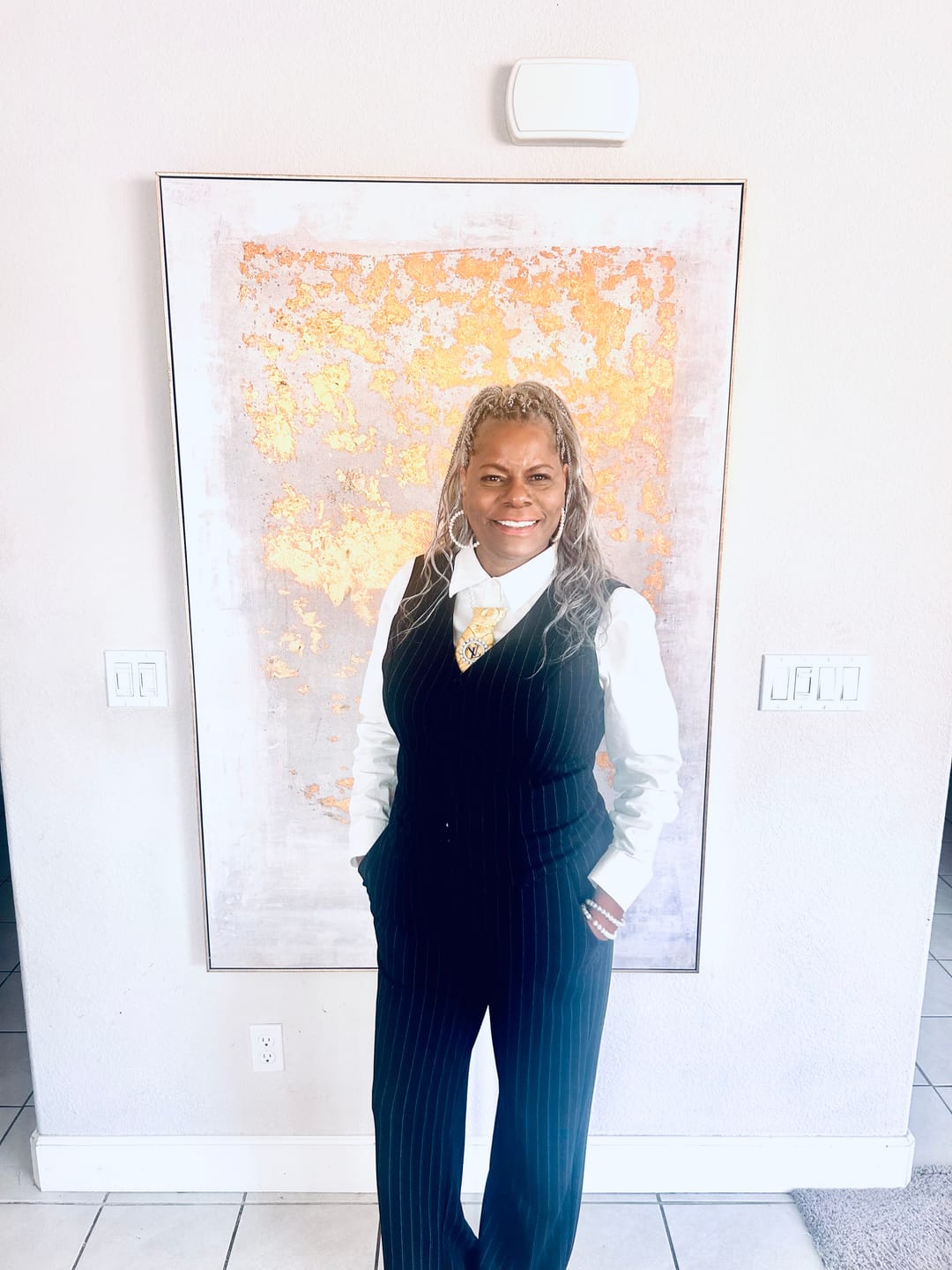 Customer photo review of Salt & Pepper Body Wave Human Crochet Hair