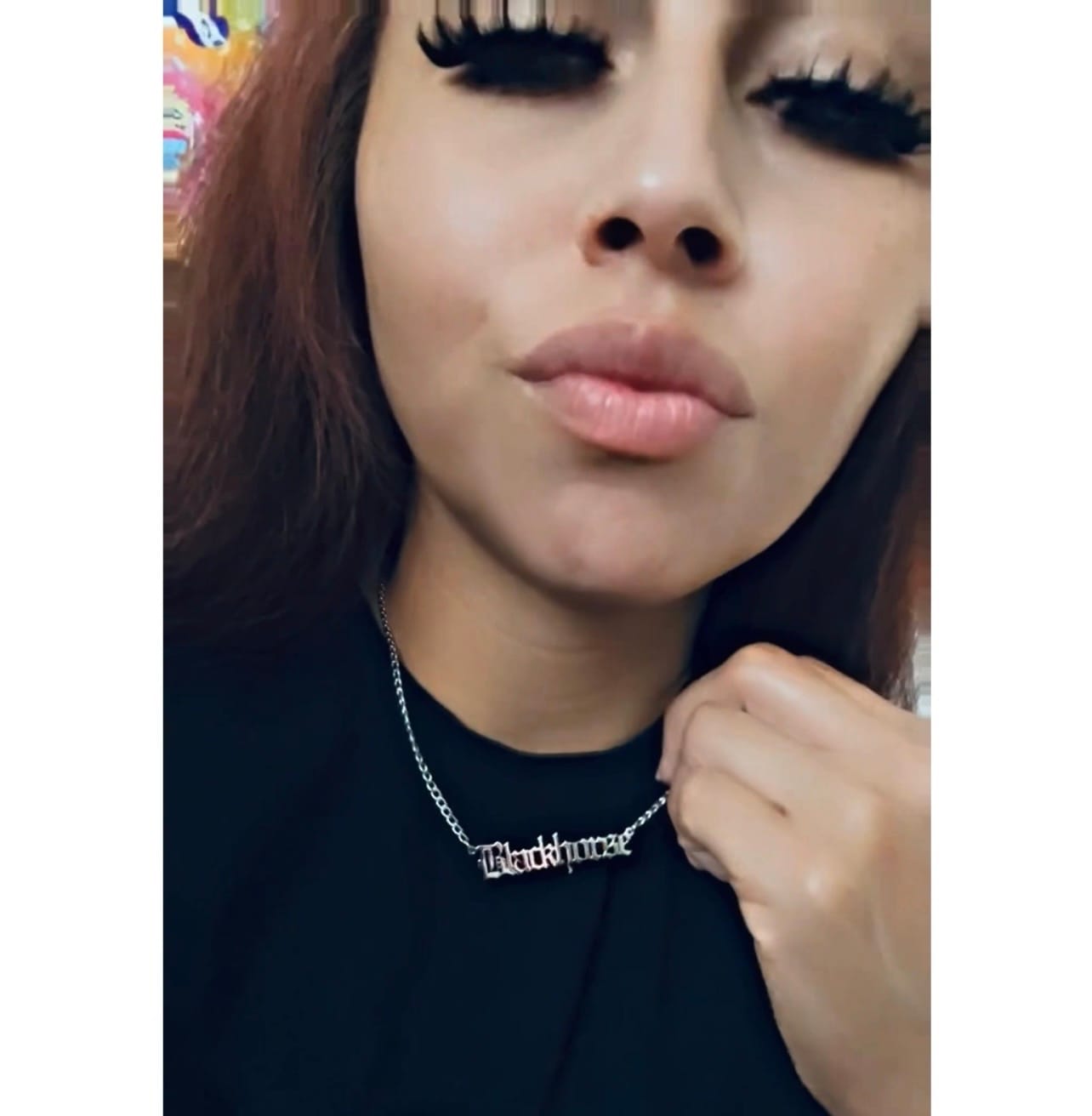 Customer photo review of Gothic Name Necklace w/ Cuban Chain