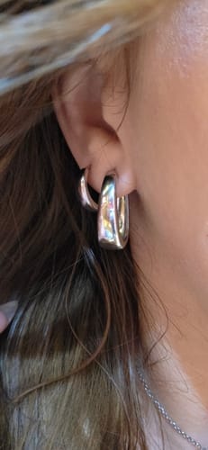 Customer photo review of Pendientes Aros Oval