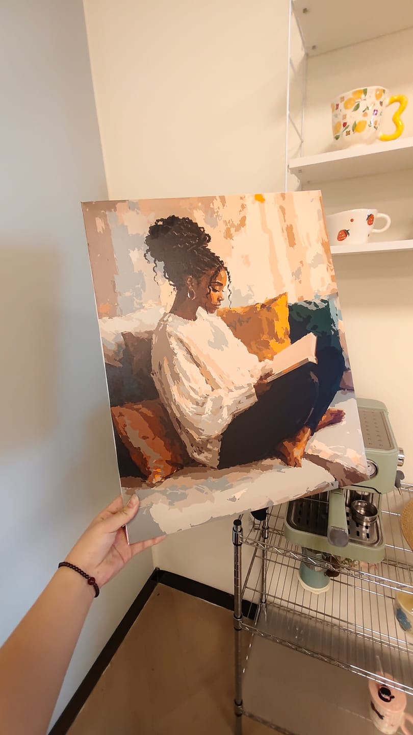Customer photo review of Sunday Booktime | Paint by Number