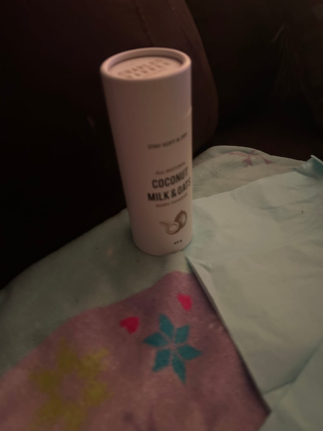 Customer photo review of Talc-Free Coconut Milk & Oats Body Powder