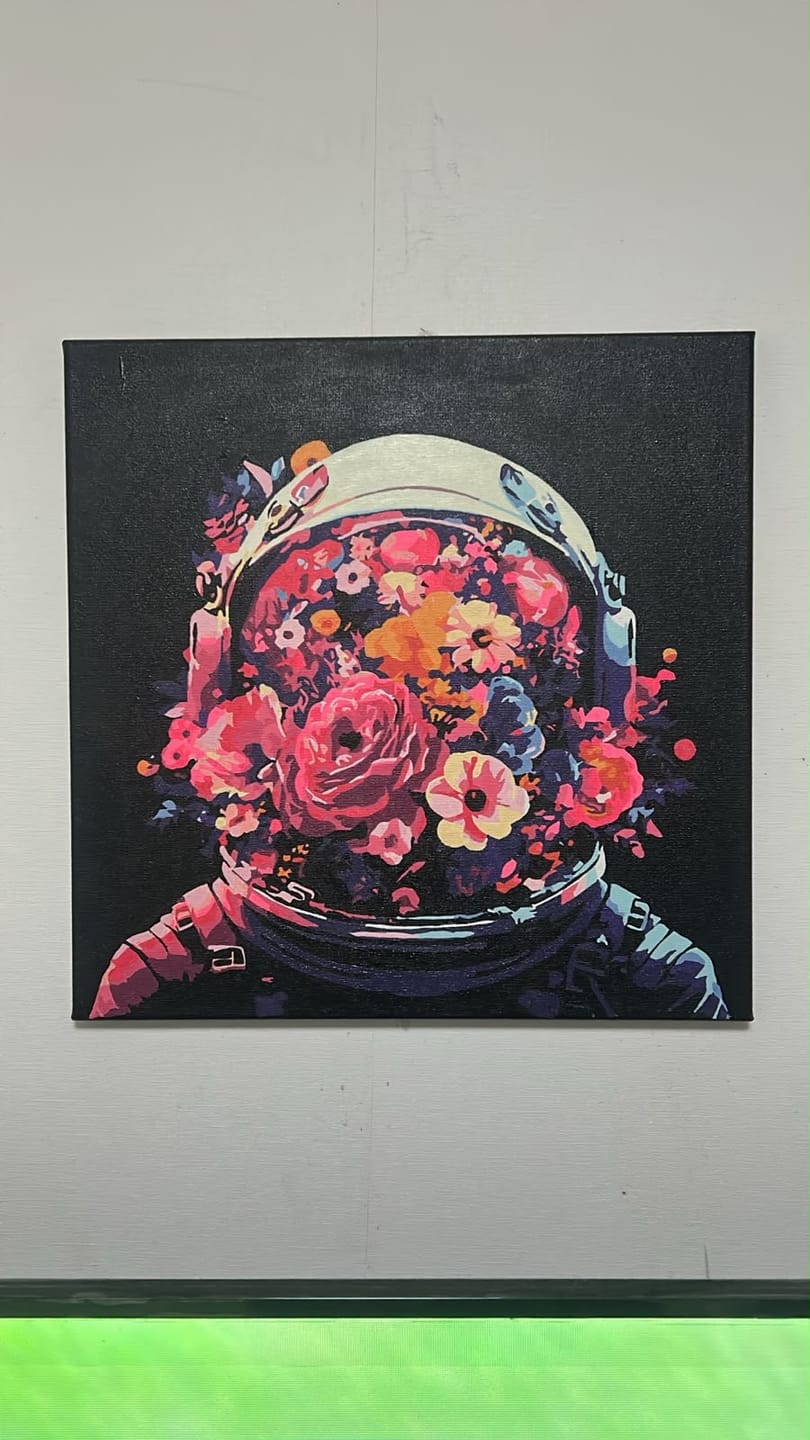 Customer photo review of Astronauta Floreado (Pintura por Números) 40x40 cm