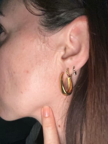 Customer photo review of Pendientes Aros Oval