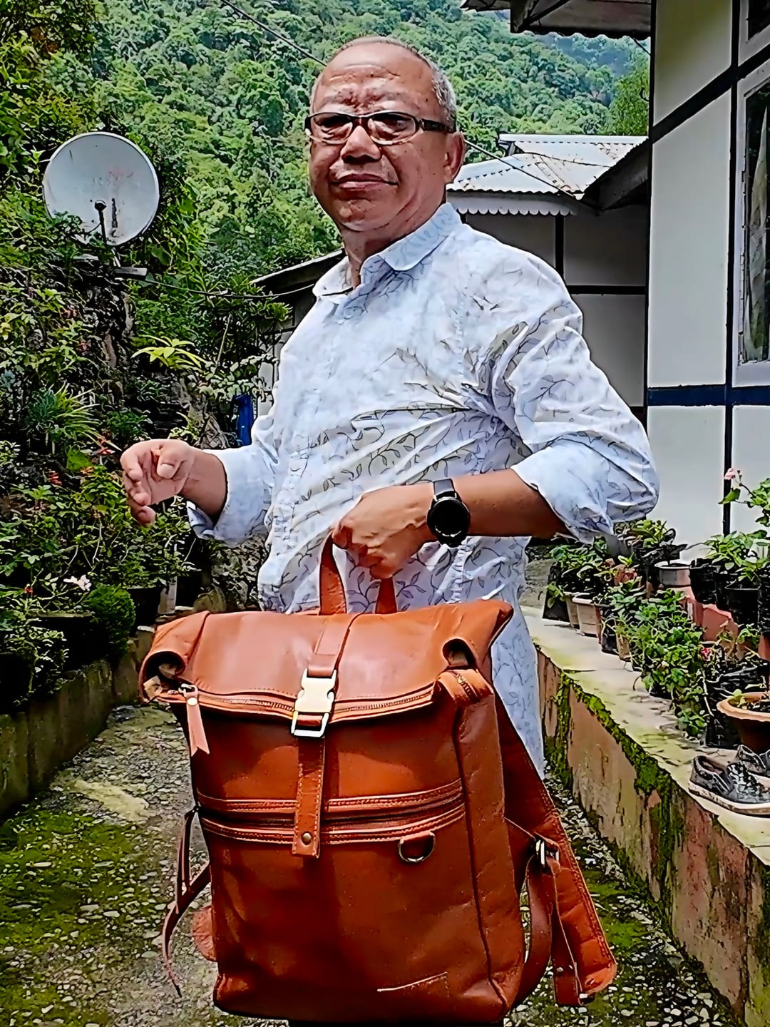 Customer photo review of Ortiz Roll-Top Backpack