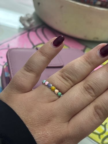 Customer photo review of Anillo Colorful Hearts