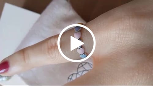 Customer photo review of Anillo Colorful Hearts