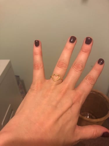 Customer photo review of Anillo Minimalist Heart