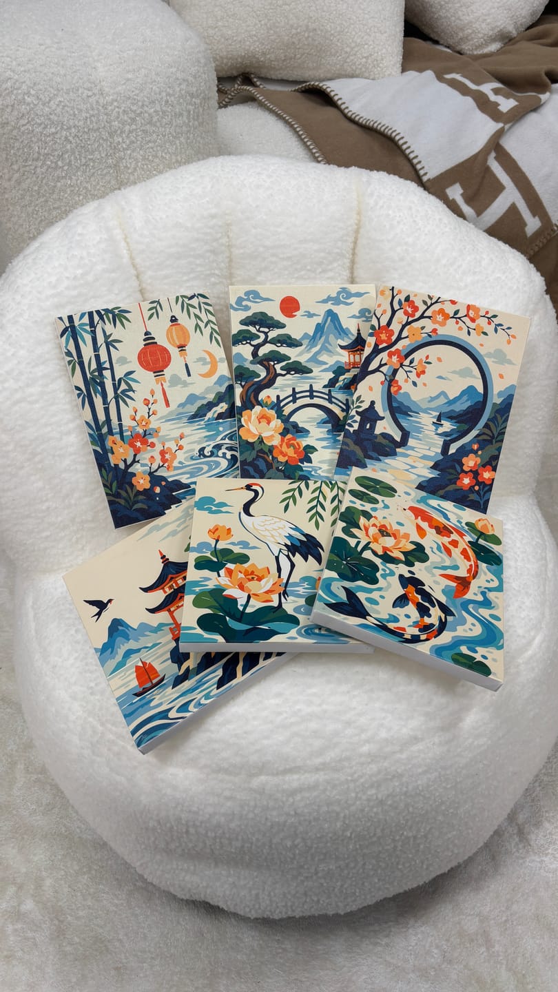 Customer photo review of 6 Mini Paintings - Chinese Lanterns Set