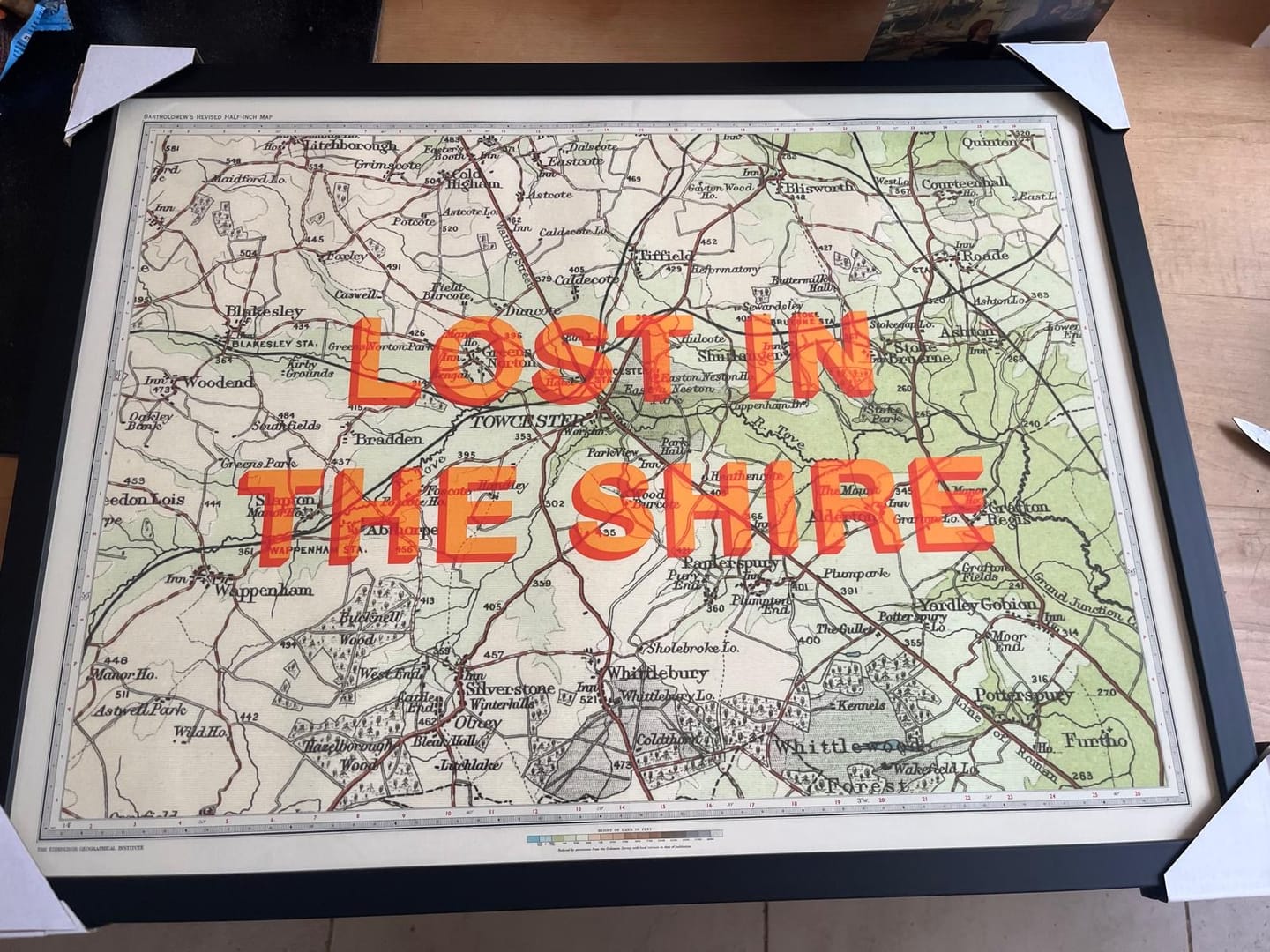 Customer photo review of Personalised Old Map - Make Your Own 1800s and 1900s Ordnance Survey Postcode/Zipcode Street Map