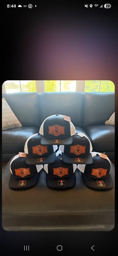 Customer photo review of Premium Custom Leather Patch Hats (Wholesale)