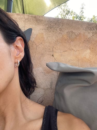 Customer photo review of Pendientes Doble aro