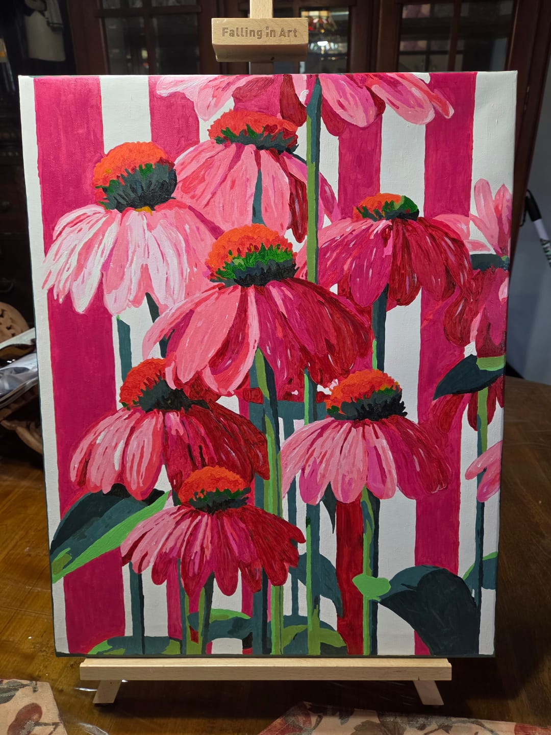 Customer photo review of Vertical blooms | Paint by Number