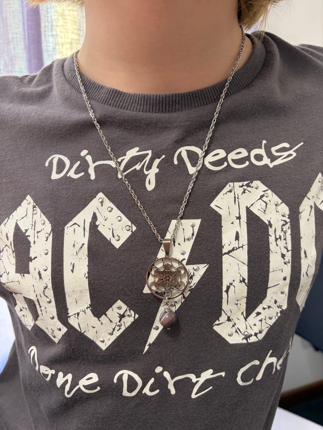 Customer photo review of Collana Occhio di Shiva e Cubo di Metatron: protezione da malocchi e invidia