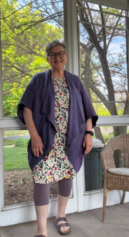 Customer photo review of NEW! JIVA Wool Silk Kimono Wind