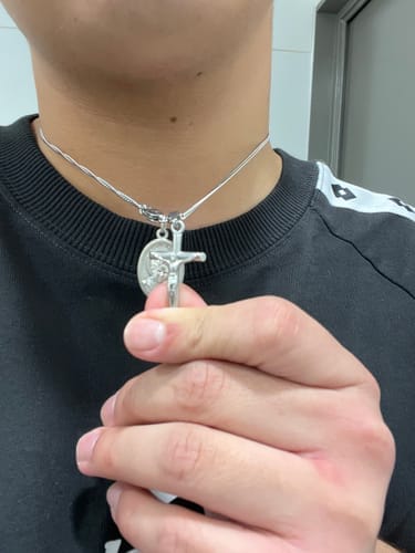 Customer photo review of Cross Minimal Pendant