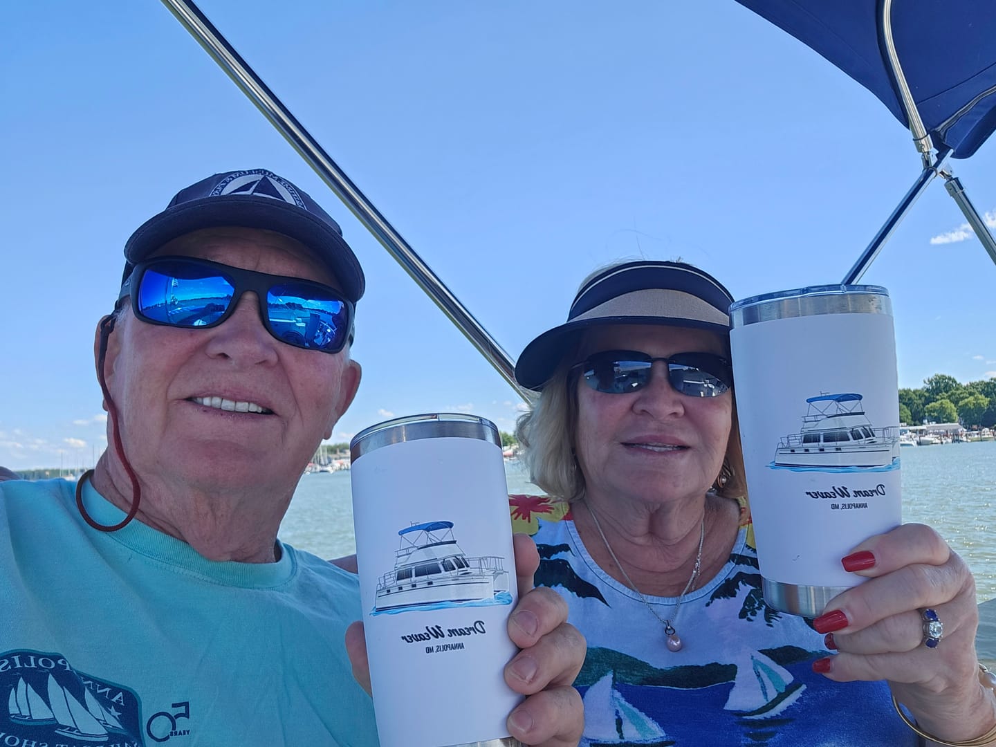 Customer photo review of Custom 20 oz. Stainless Steel Boat Tumbler