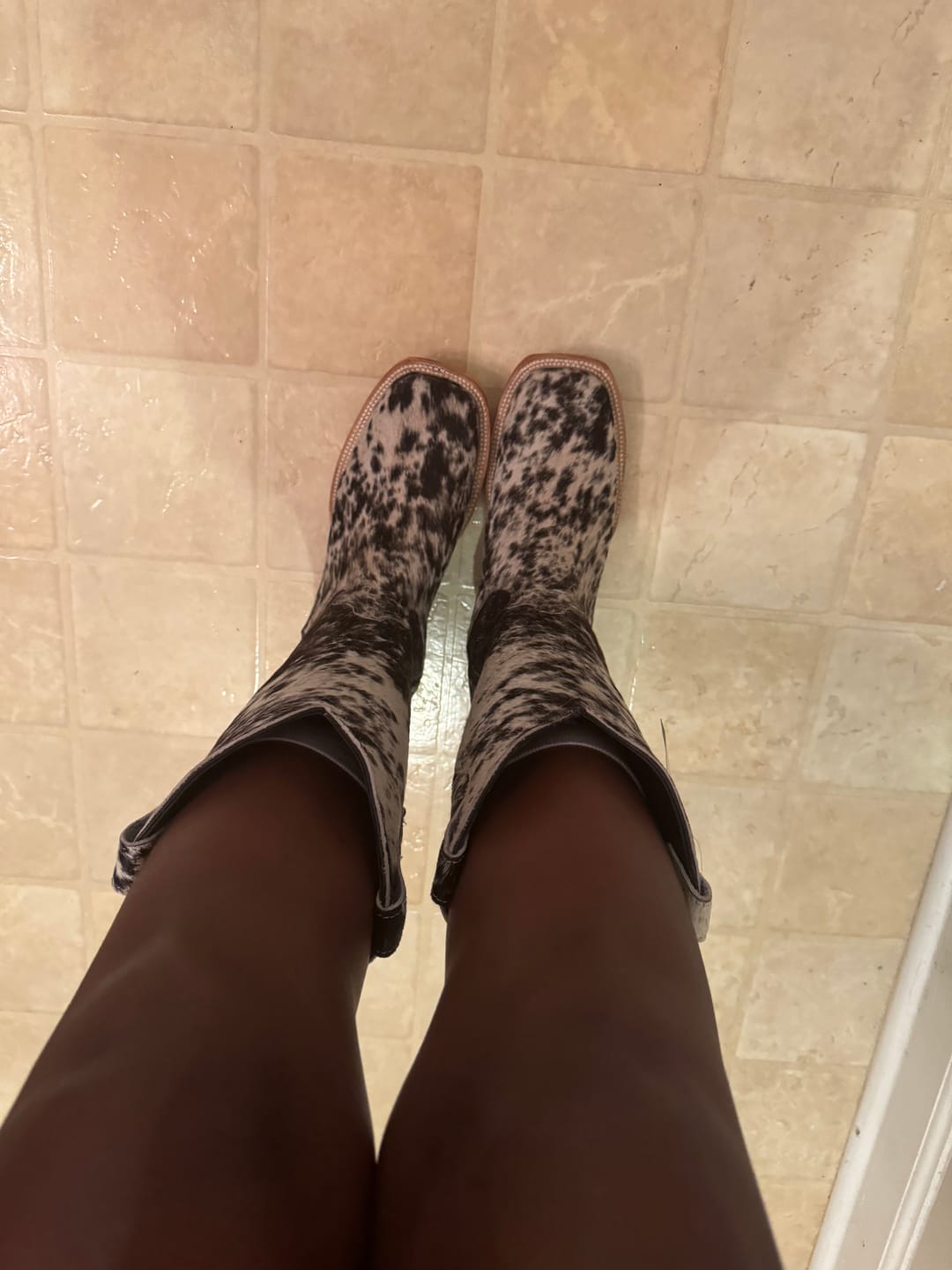 Customer photo review of Women’s Cowhide Cowboy Boot