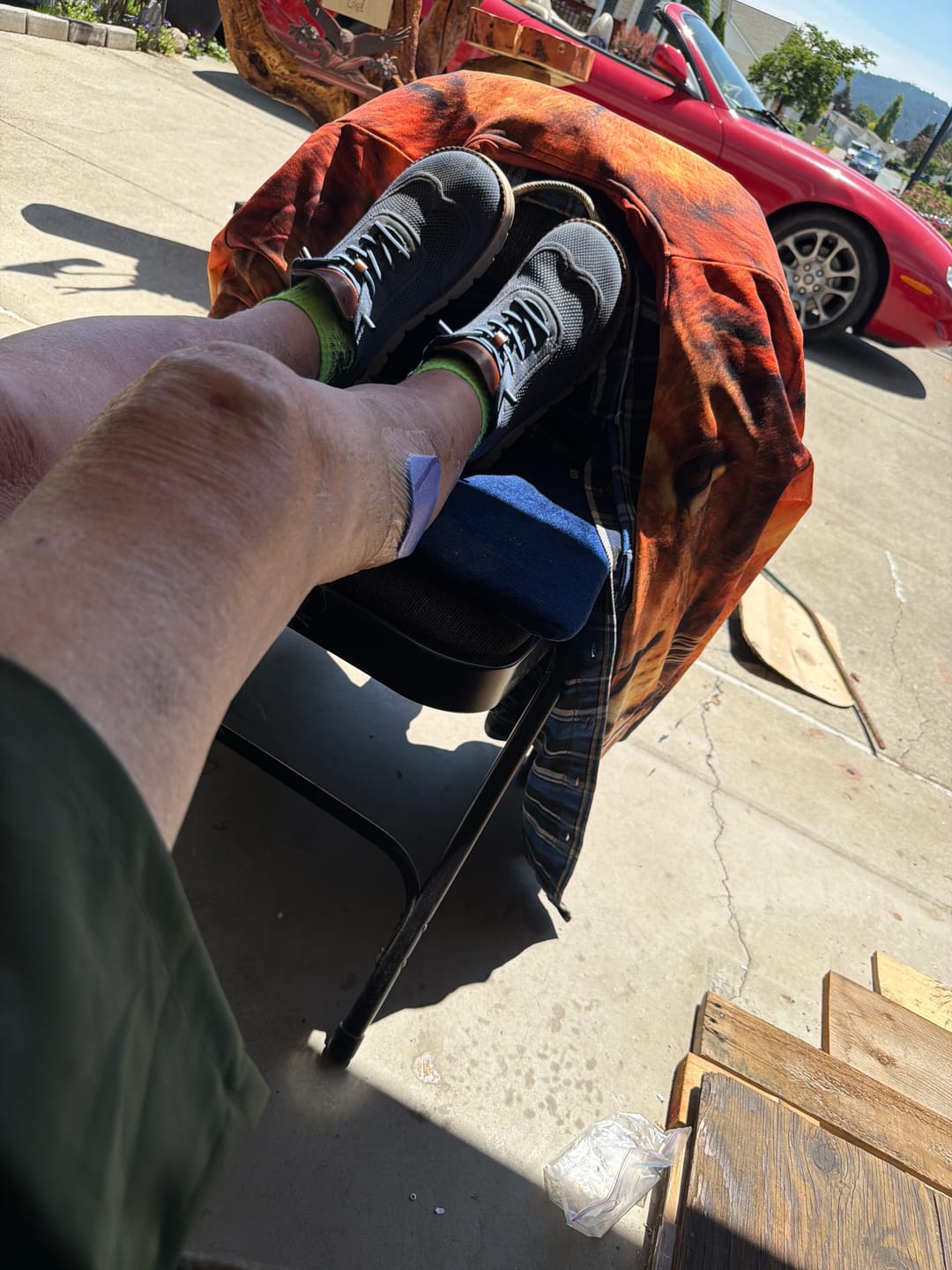 Customer photo review of Comfy Stride  - Hands Free Slip In  & Extra Wide Toe Box (BOGO)