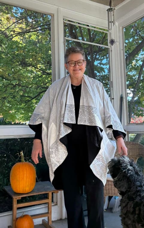 Customer photo review of JIVA Cotton Kimono Sky
