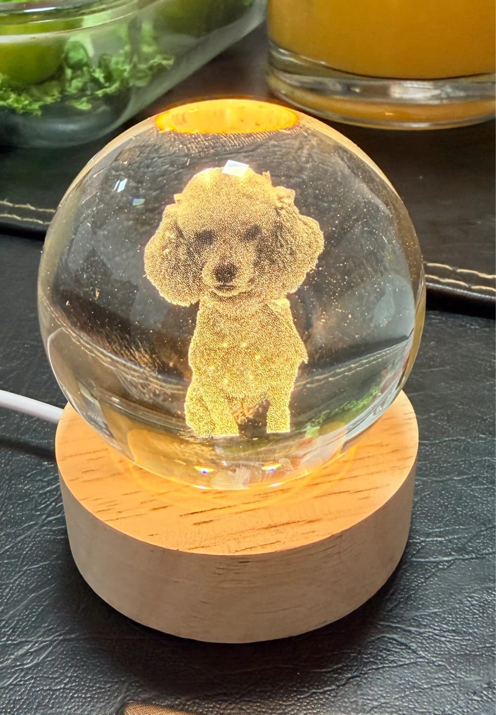 Customer photo review of Esfera de Cristal Personalizada