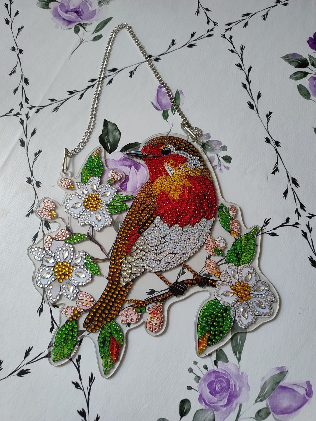 Customer photo review of Diamond Painting Hänge – Fågel